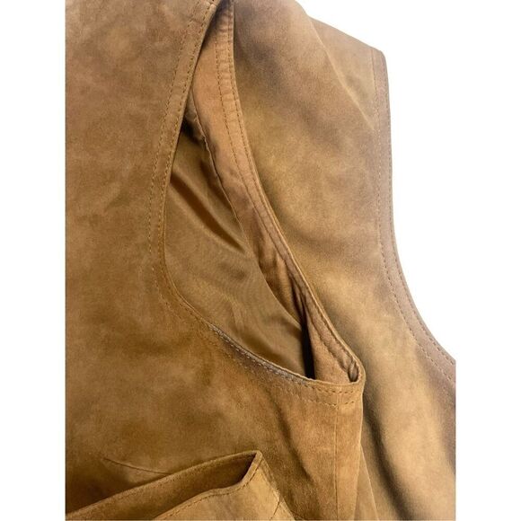 Boden 100% leather camel brown shift mod 60’s 70’s sleeveless dress US12 - Picture 7 of 13